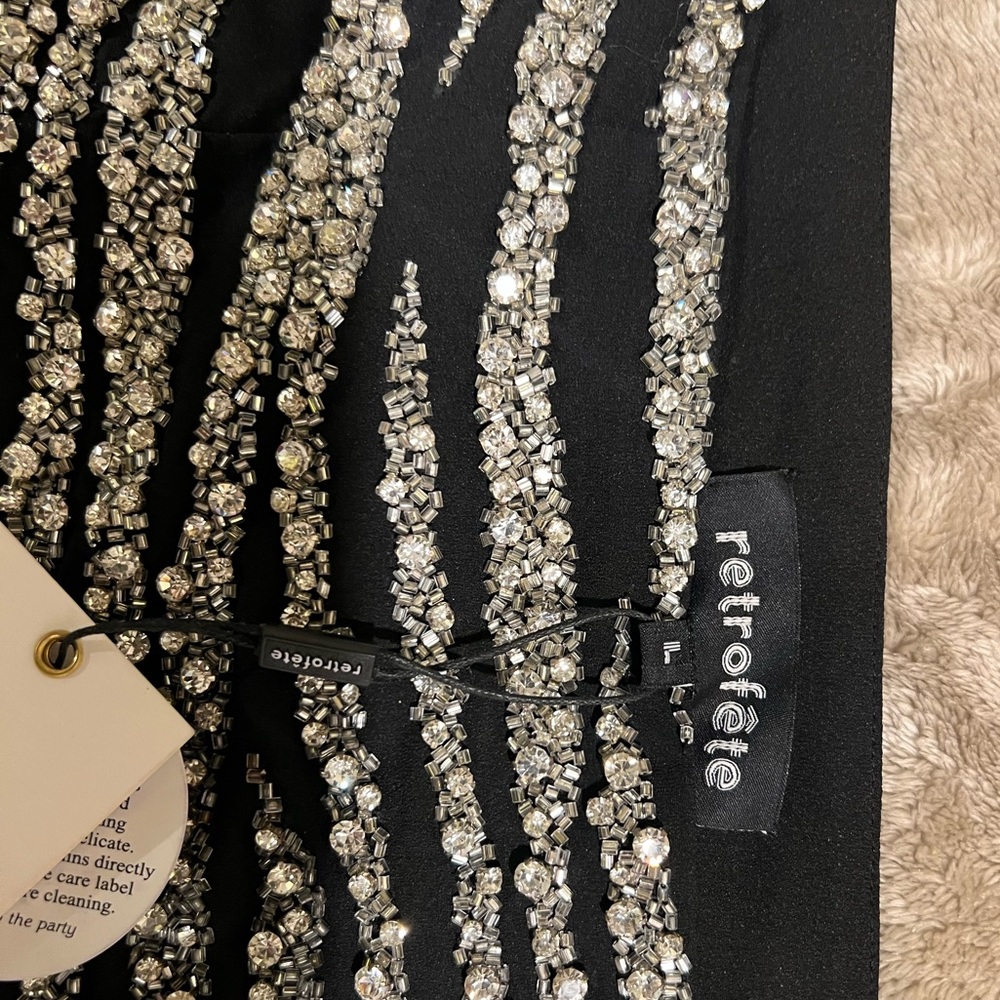 Retrofete - zebra, embellished mini skirt
